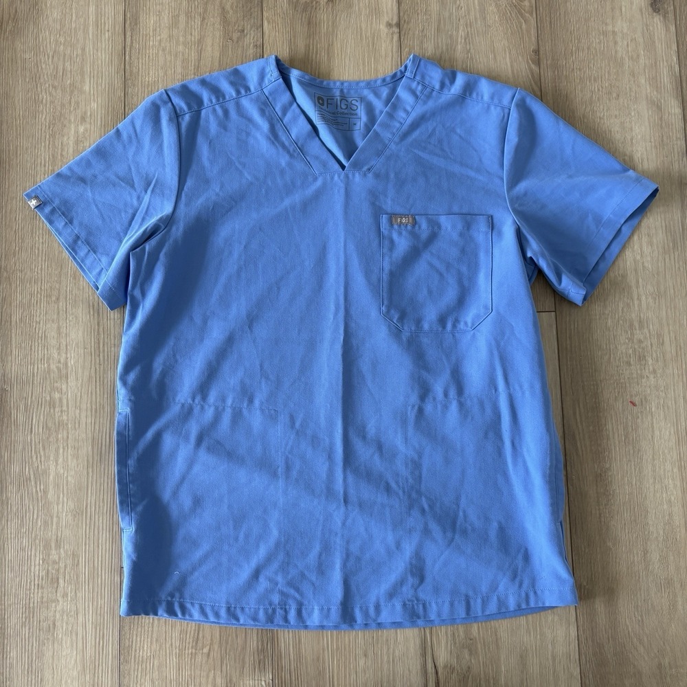 FIGS TM3000 Scrub Top Ceil Blue Technical Collection Mens Size Medium M